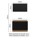 Ver imagem 4 de Kit com Balcão e Armário Aéreo Multiuso 120cm Agata Madesa