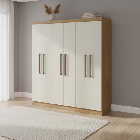 Guarda Roupas 6 Portas 180cm Teseu Soluzione Móveis