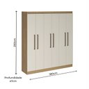 Ver imagem 2 de Guarda Roupas 6 Portas 180cm Teseu Soluzione Móveis