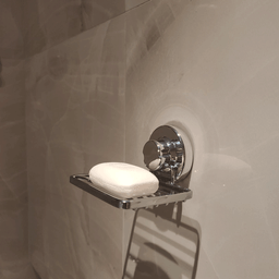 Saboneteira Porta Sabonete com Ventosa Faciliti Suporte de Parede para Banheiro Cromado - 3