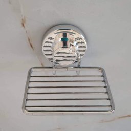 Saboneteira Porta Sabonete com Ventosa Faciliti Suporte de Parede para Banheiro Cromado - 4