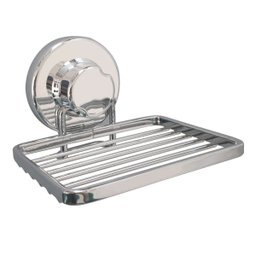 Saboneteira Porta Sabonete com Ventosa Faciliti Suporte de Parede para Banheiro Cromado - 1