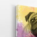 Ver imagem 3 de Quadro Cachorro Cão Pug Tinta Aquarela Canvas 30x40cm
