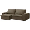 Ver imagem 1 de Sofá 3 Lugares Retrátil Reclinável para Sala 225cm Malfati F04 Veludo Amêndoa - Lyam Decor