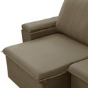 Ver imagem 6 de Sofá 3 Lugares Retrátil Reclinável para Sala 225cm Malfati F04 Veludo Amêndoa - Lyam Decor