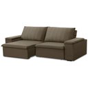 Ver imagem 1 de Sofá 3 Lugares Retrátil Reclinável para Sala 225cm Malfati F04 Veludo Amêndoa - Lyam Decor