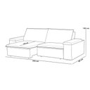 Ver imagem 2 de Sofá 3 Lugares Retrátil Reclinável para Sala 225cm Malfati F04 Veludo Amêndoa - Lyam Decor