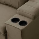 Ver imagem 5 de Sofá 3 Lugares Retrátil Reclinável para Sala 225cm Malfati F04 Veludo Amêndoa - Lyam Decor