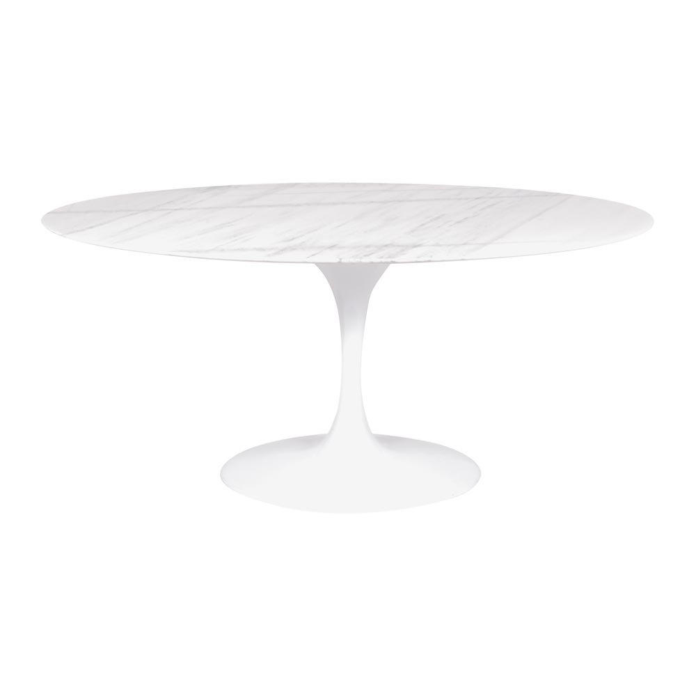 Mesa Saarinen Oval Espírito Santo 180x100cm - Base Branca - 2