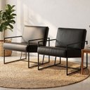 Ver imagem 1 de Poltrona Industrial, Decorativa, Sala e Recepção - Poltrona Flow - Kit 2
