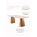 Ver mais imagens de Conjunto Sala de Jantar de 6 Lugares Oslo Móveis Mundial Cinamomo/linho Creme