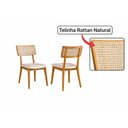 Ver imagem 4 de Conjunto Sala de Jantar de 6 Lugares Oslo Móveis Mundial Cinamomo/linho Creme