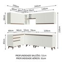 Ver imagem 5 de Cozinha Completa de Canto com Armário e Balcão Branco Reims
