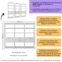 Ver imagem 7 de Armário de Lavanderia Multiuso MP5535 2 Portas 12 Prateleiras 219cm Branco Multimóveis