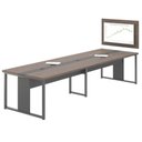 Ver imagem 1 de Mesa de Reunião com Painel 6 Lugares Veneza Freijó Preto