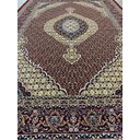 Ver imagem 3 de Tapete Tabriz Mahi Vermelho Indiano 250x300 Tipo Persa Belga