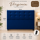 Ver imagem 3 de Cabeceira Estofada King 195 cm para Cama Box Virginia em Veludo Premium