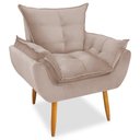 Ver imagem 2 de Kit 2 Poltronas Decorativa Opala Pés Palito Veludo Palha Chamby Móveis