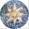Rosone Mosaico Contemporâneo Sol em Mosaico I 70cm - 1