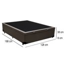 Ver imagem 4 de Cama Box Baú Viúva Sereneprime Sintético Marrom 44x128x188