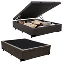 Ver imagem 1 de Cama Box Baú Viúva Sereneprime Sintético Marrom 44x128x188