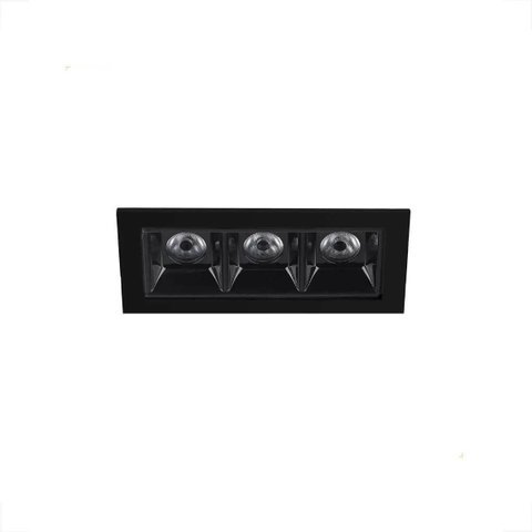 Mini Spot Triplo Embutir LED Recuado 3000k Downlight BET58