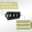 Ver imagem 3 de Mini Spot Triplo Embutir LED Recuado 3000k Downlight BET58