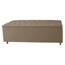 Ver imagem 6 de Kit Cabeceira e Calçadeira com Baú 140 Cm Casal Diana Suede Capuccino - Fina Mobília
