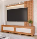 Ver imagem 1 de Estante Ripado para TV até 85 Polegadas 100% MDF 228CMX212,5cm Muxarabi Marrocos Yescasa