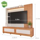 Ver imagem 3 de Estante para TV e Home Theater Ripado para TV até 85 Polegadas 100% MDF 228cmx212,5cm Muxarabi Marrocos