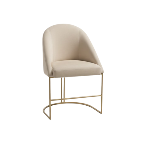 Cadeira Poltrona Estofada Decorativa Lua Premium:bege