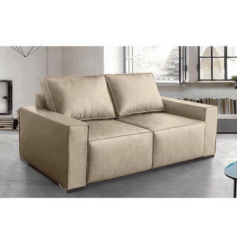 Sofá Istambul 3 Lugares 1,80m em Courano Clássico, Confortável e Sofisticado | Molas Bonnel, Estrutu