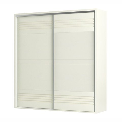 Guarda Roupa 100% Mdf Casal 2,23m com 2 Portas de Correr Tw602 Dalla Costa-off White