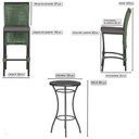 Ver imagem 2 de Mesa Bistro e 4 Banquetas Roma Preta Corda Náutica 11 Trama Original