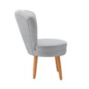 Ver imagem 5 de Jogo 2 Cadeiras Tecido Veludo Premium para Mesa de Jantar Pés de Madeira Natural