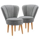 Ver imagem 1 de Conjunto 2 Cadeiras Confortável para Mesa de Jantar Decor Cozinha Tecido Veludo