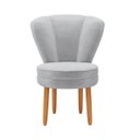 Ver imagem 4 de Jogo 2 Cadeiras Tecido Veludo Premium para Mesa de Jantar Pés de Madeira Natural