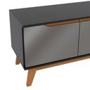 Ver imagem 4 de Rack Kappesberg 3 Portas Preto Fosco/azul Profundo 136cm