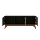 Ver imagem 7 de Rack Kappesberg 3 Portas Preto Fosco/azul Profundo 136cm
