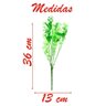 4 Ramos Decoração Arranjo Planta Artificial 5 Galhos Cada 36cm - 2