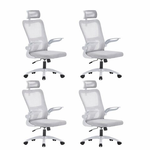 Kit 4 Cadeiras de Escritório com Encosto Presidente Office Baltimore