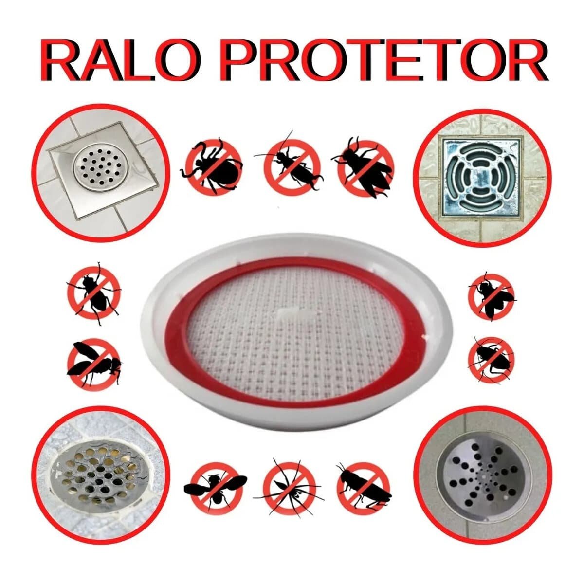 Kit 3 Ralos Protetor Anti Insetos 3x10 Cm + 2x15 Cm Paramax - 2