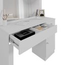 Ver imagem 6 de Penteadeira Camarim Nina 108cm MDP LED Espelho 2 Gavetas 1 Porta Pintura UV - Branco