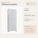 Ver imagem 5 de Armário Multiuso para Lavanderia 2 Portas Branco Formimóveis