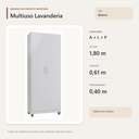 Ver imagem 4 de Armário Multiuso para Lavanderia 2 Portas Branco Formimóveis