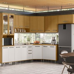 Cozinha Modulada Criare 8 Peças com Canto Poliman Móveis - 2