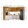 Cozinha Modulada Criare 8 Peças com Canto Poliman Móveis - 3