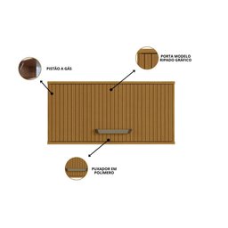 Cozinha Modulada Criare 8 Peças com Canto Poliman Móveis - 8