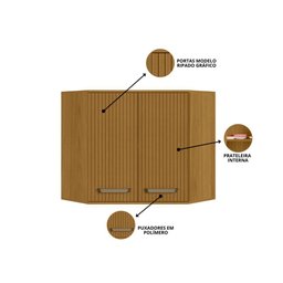 Cozinha Modulada Criare 8 Peças com Canto Poliman Móveis - 7