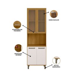Cozinha Modulada Criare 8 Peças com Canto Poliman Móveis - 4